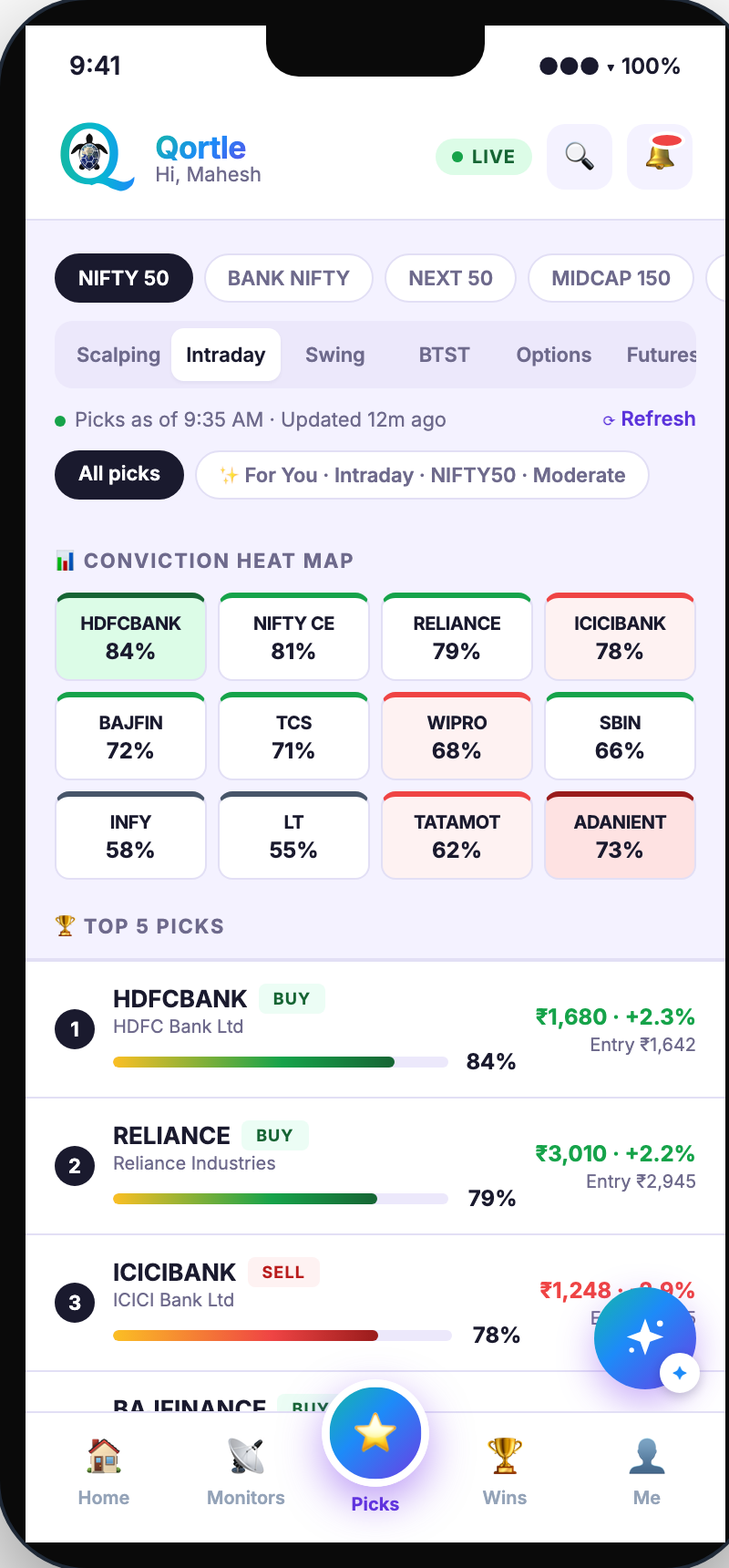 Qortle Researched Picks Feed